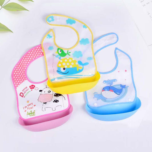 Detachable No-Wash Waterproof Silicone-Like Bib For Kids - Zippylo