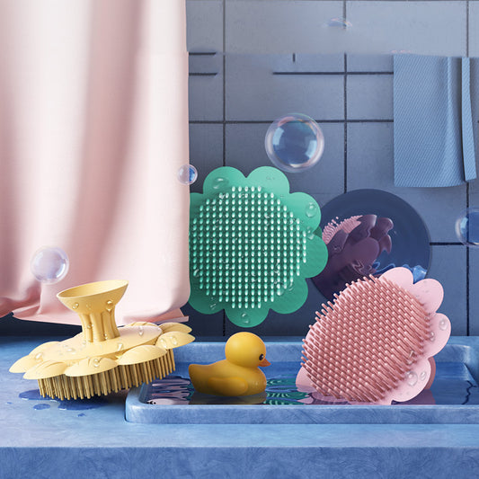 Baby Silicone Shampoo Brush To Remove Dandruff - Zippylo