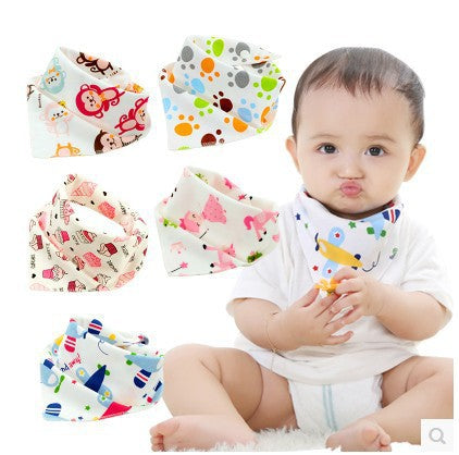 Baby Bibs Waterproof Triangle Cotton Cartoon Child Baberos Bandana Bibs Dribble Bibs Newborn Slabber Absorbent Cloth - Zippylo