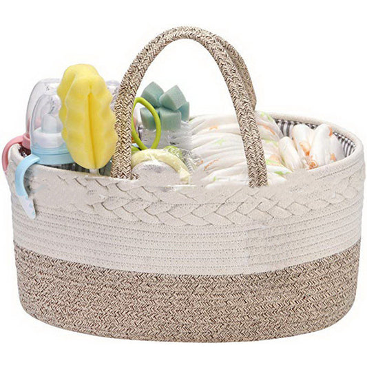 Cotton Woven Diaper Bag Diaper Bag Folding Mommy Bag - Zippylo