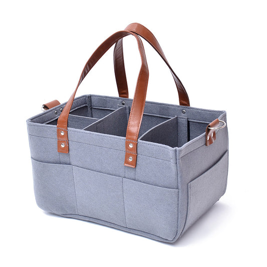 Felt Large Capacity Diaper Bag Trolley Storage Bag - Zippylo