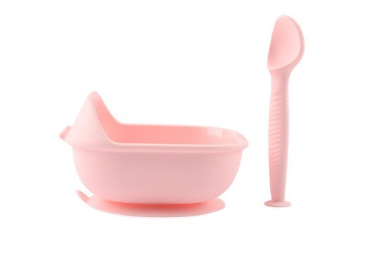 Children'S Silica Gel Suction Cup Food Grade Silica Gel Suction Cup Spoon Set - Zippylo