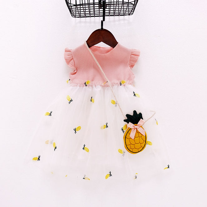 Pineapple Skirt With Sleeves And Bags For Children - Zippylo
