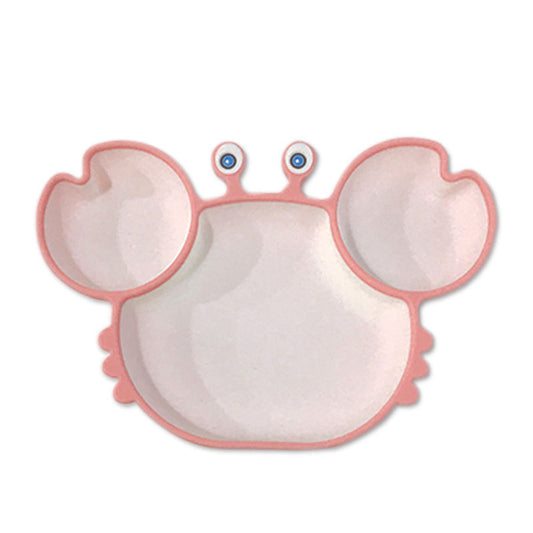Toddler Silicone Dinner Plate Cartoon Baby Anti-Fall And Anti-Scalding Household Baby Food Supplement Eating Cute Divided Healthy Tableware - Zippylo