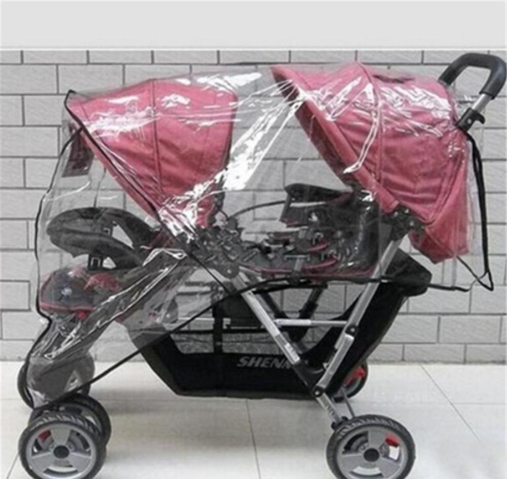 Rain Cover For Twin Stroller In Front And Rear Seats - Zippylo
