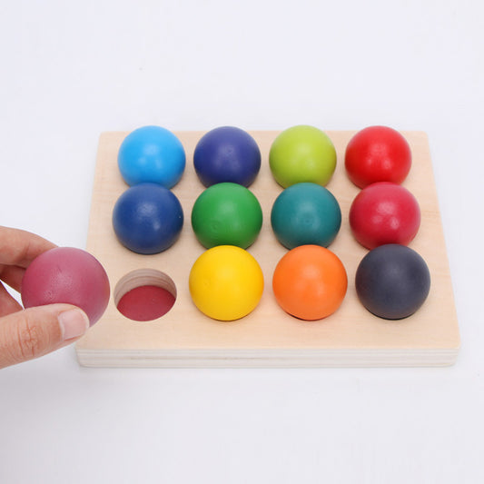 Rainbow Sorting Ball 12 Color Matching Board - Zippylo