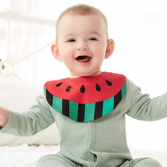 Baby Saliva Towel Baby Fruit Double Newborn Bib Pocket Cotton - Zippylo