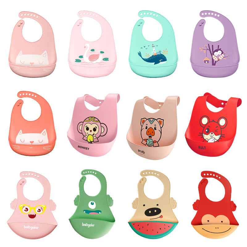 Baby Silicone Waterproof Large Saliva Pocket - Zippylo