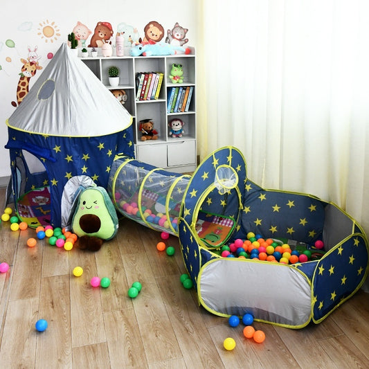 Children'S Tent Game House Shooting Ball Pool Tunnel Kids' Playhouse Game House - Zippylo
