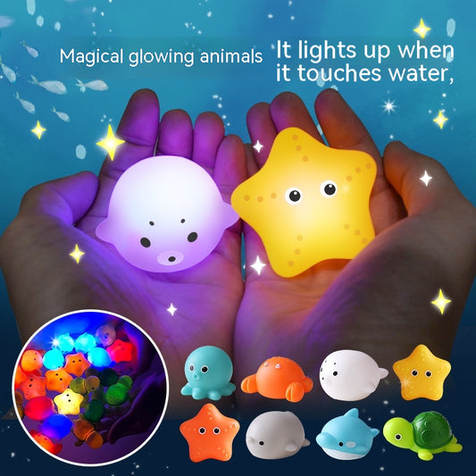 Water Glowing Animal Floating Water Bath Bathroom Toy - Zippylo