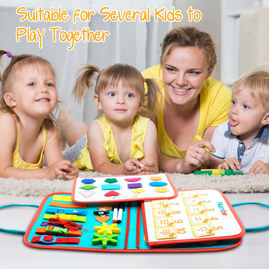 Children'S Educational Toy Dressing Felt Busy Board - Zippylo