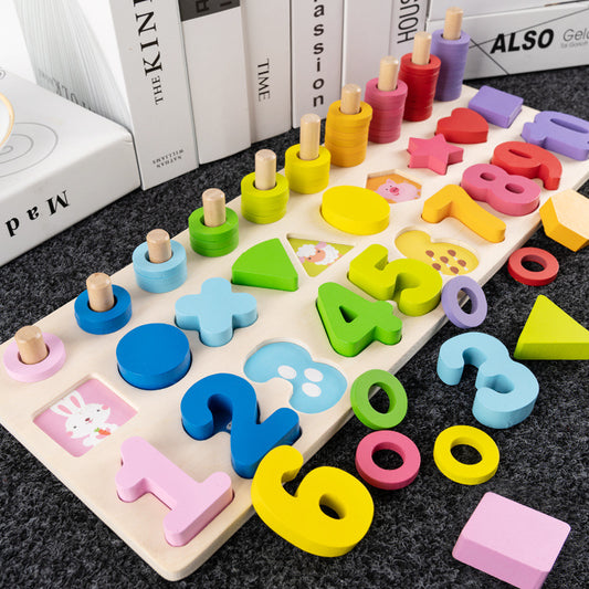 Number Shape Puzzle Matching Board - Zippylo