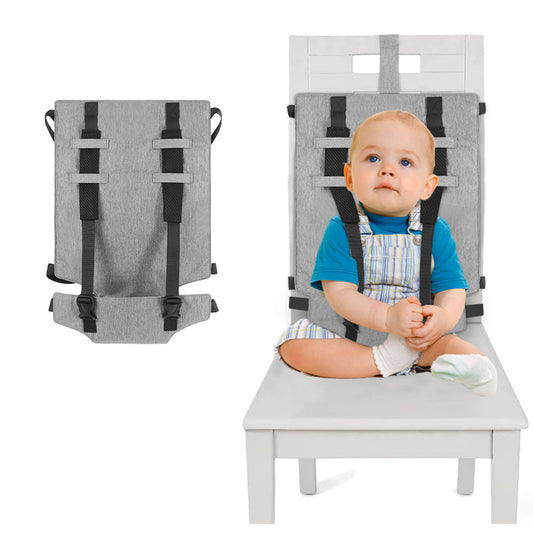 Travel Harness Seat - Fabric Baby Portable High Chair For Travel - Travel High Chair Seat Sack - Portable Baby Seat With Safety Harness - Zippylo