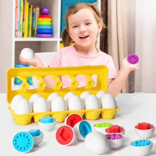 Baby Learning Educational Toy Smart Egg Toy Games Shape Matching Sorters Toys Montessori Eggs Toys For Kids Children - Zippylo