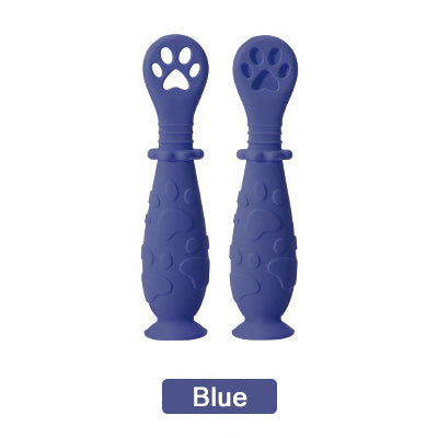 Baby Licking Spoon Complementary Food Training Spoon Color Selection Hole Spoon Baby Silicone Rice Cereal Spoon - Zippylo