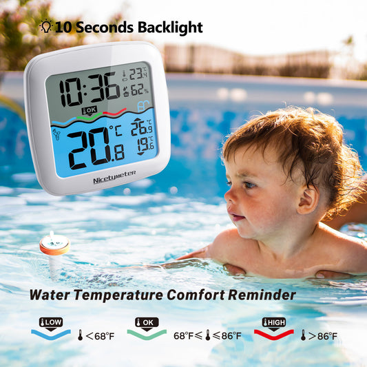 Wireless Swimming Pool Pool Bathtub Water Wireless Floating Fish Tank Fish Pond Thermometer - Zippylo