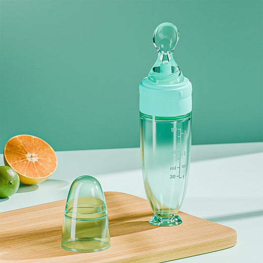 Silicone Squeeze Spoon For Baby Food And Rice Porridge Feeding - Zippylo