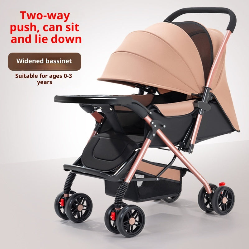 Two-Way Baby Stroller, Sit And Lie, Foldable Lightweight Stroller - Zippylo