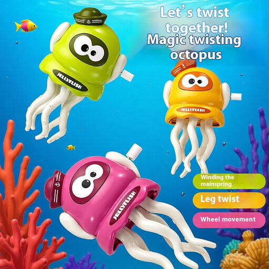 Magic Clockwork Dancing Octopus Dance Twist Wind-Up Toy Yi - Zippylo
