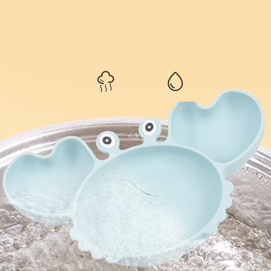 Silicone Split Cutlery Crab Plate For Infants - Zippylo