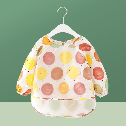 Children In Waterproof Overalls Wear Bibs For Eating - Zippylo