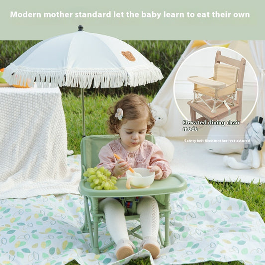 Baby Picnic Chair Outdoor Beach Camping Stool Portable Folding Photography Learning Seaside Dining Table - Zippylo