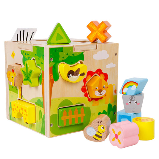 Children'S Wooden Shape Pattern Matching Blocks Fun - Zippylo