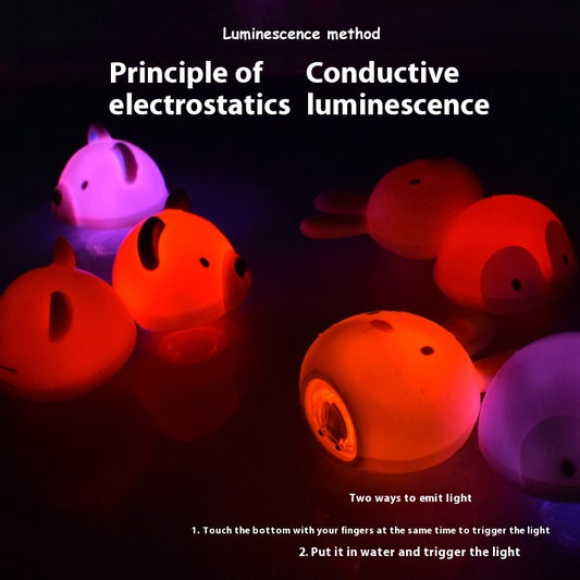 Induction Light-Emitting Animal Floating Water Lamp Reticle Fish Catching Water Toys Children Baby Floating Bath Toys - Zippylo